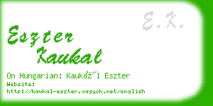 eszter kaukal business card